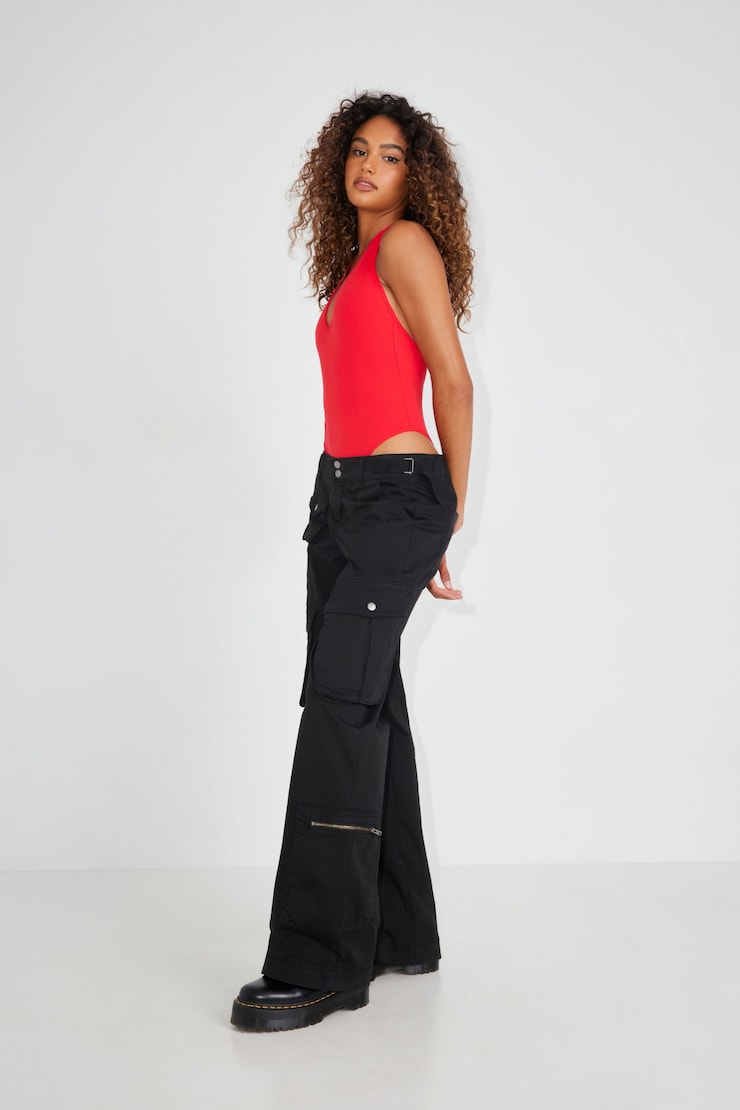 Rowan Wide Leg Cargo, Jet Black, large