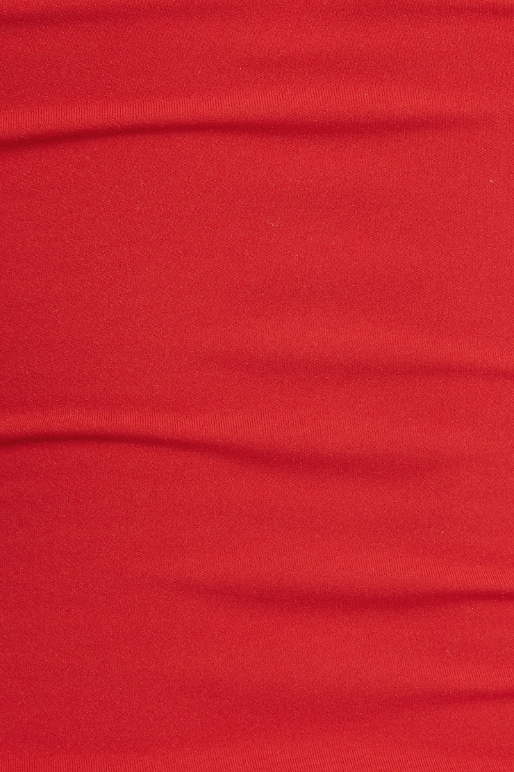 Sleek Plunge Halter Bodysuit, Tomato Puree Red, large