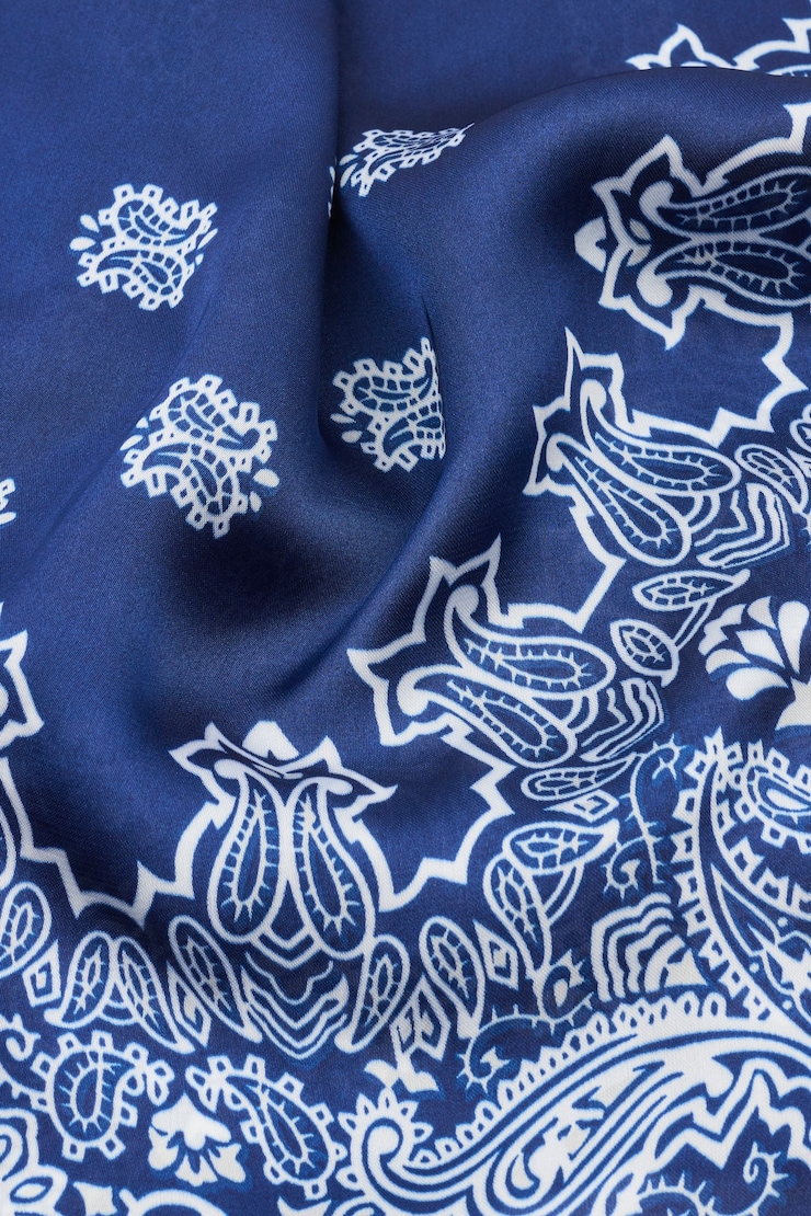 Serafina Scarf, Navy Bandana Print, large