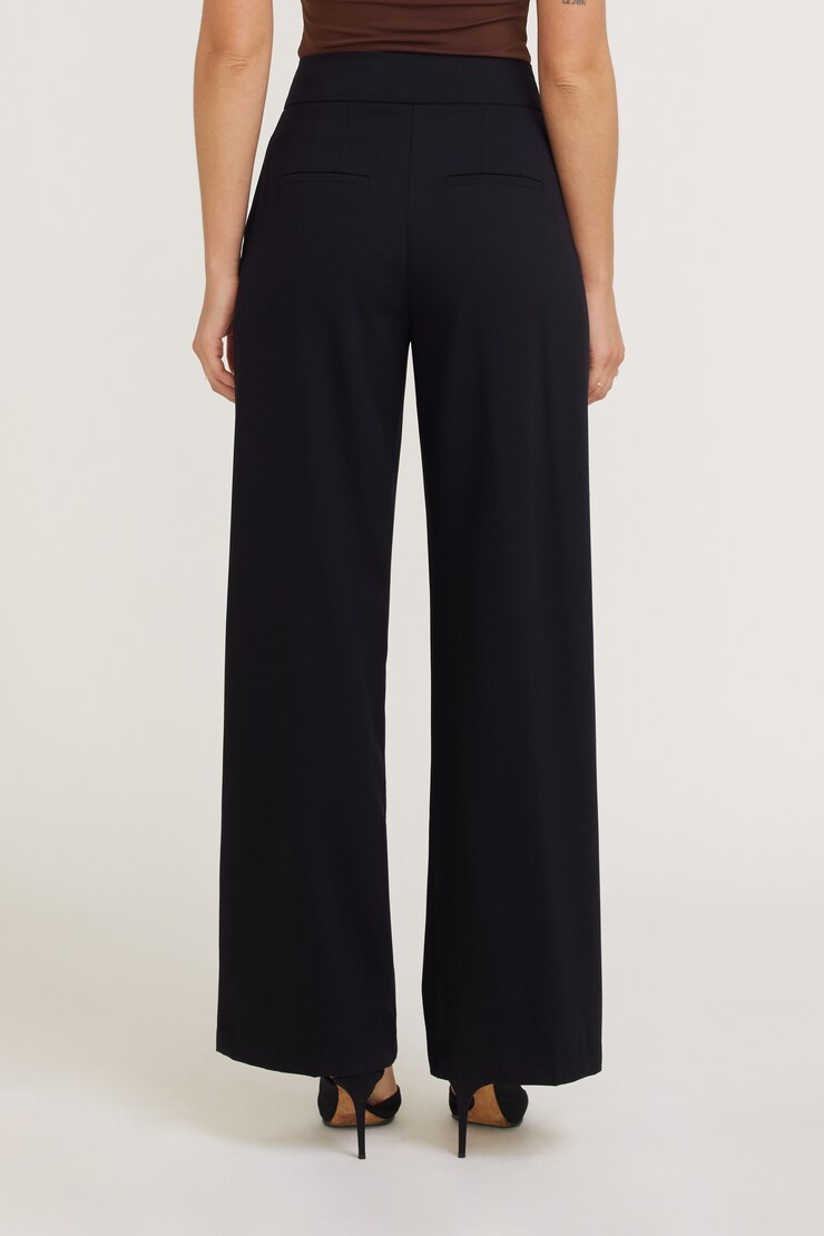 Yasmin Straight Leg Pants Jet Black large