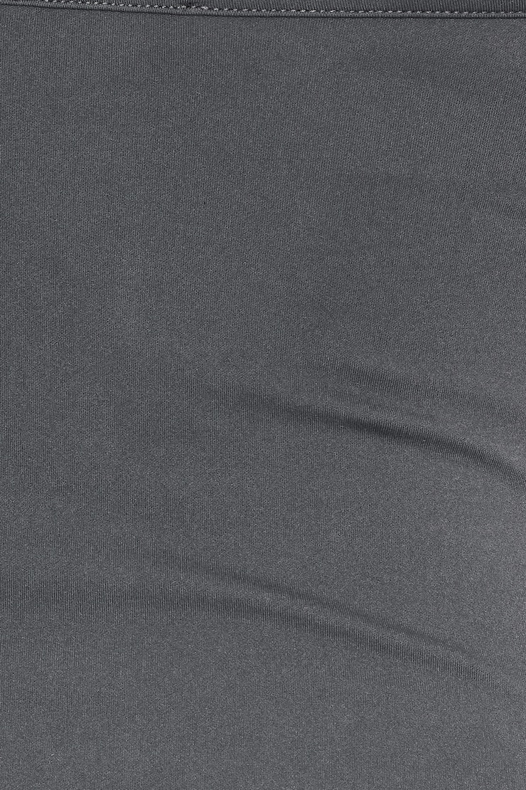 Sleek Plunge Halter Top, Burnt Ash Grey, large