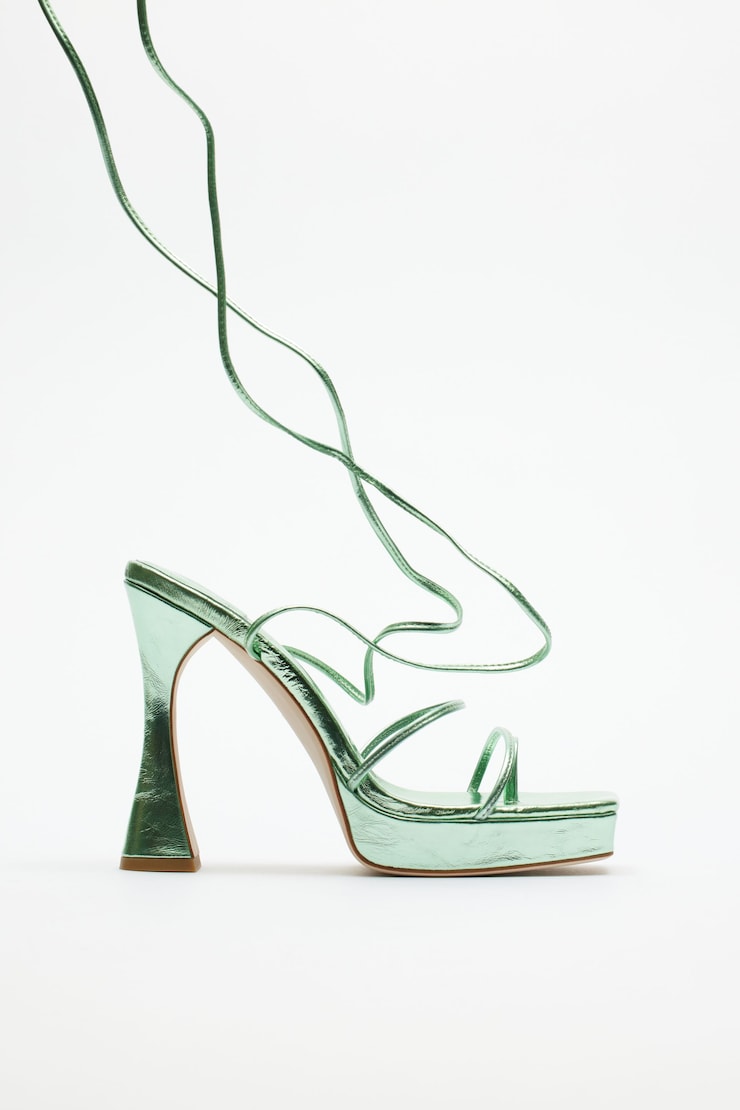 Sandale Primadonna - JEFFREY CAMPBELL, Menthe métallique, large