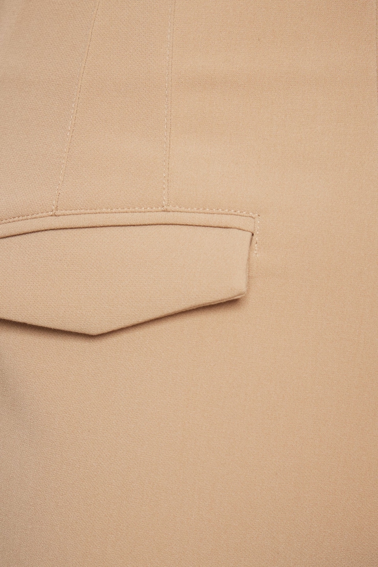 Kendall Side Zip Slim Pants  Almond Tan Brown  large