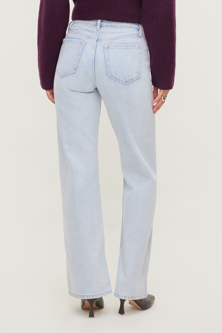 Heidi High Rise Wide Leg Jeans Light Indigo / Glace large