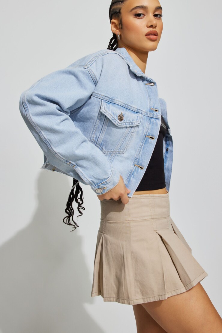 Boyfriend Crop Jacket, Jojo Blue, large