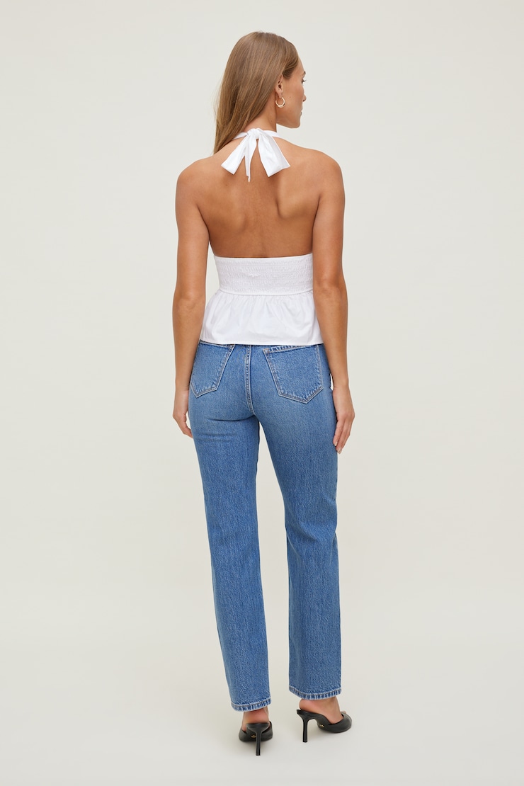 Gemma Poplin Halter Top