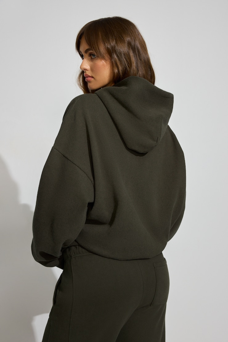 UltraFleece Hoodie, Martini Green with Chenille "Garage" Logo, large