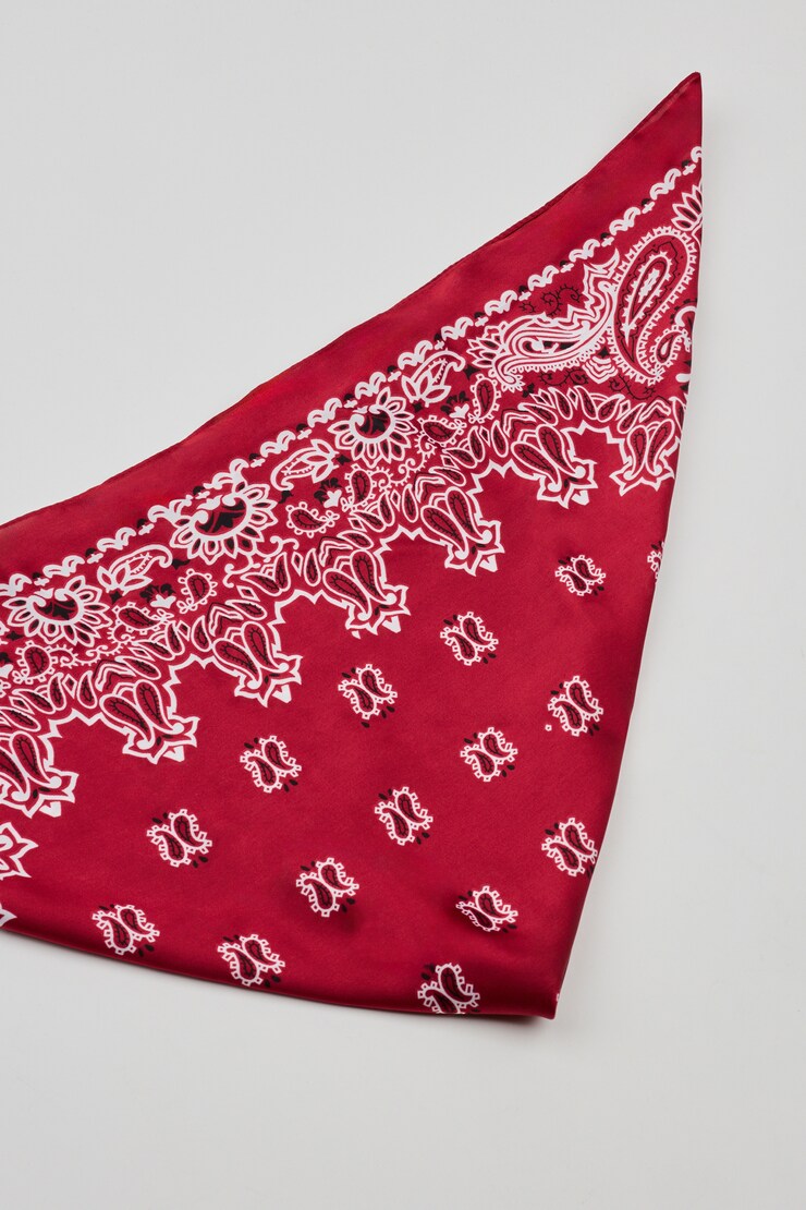 Serafina Scarf, Red Bandana Print, large