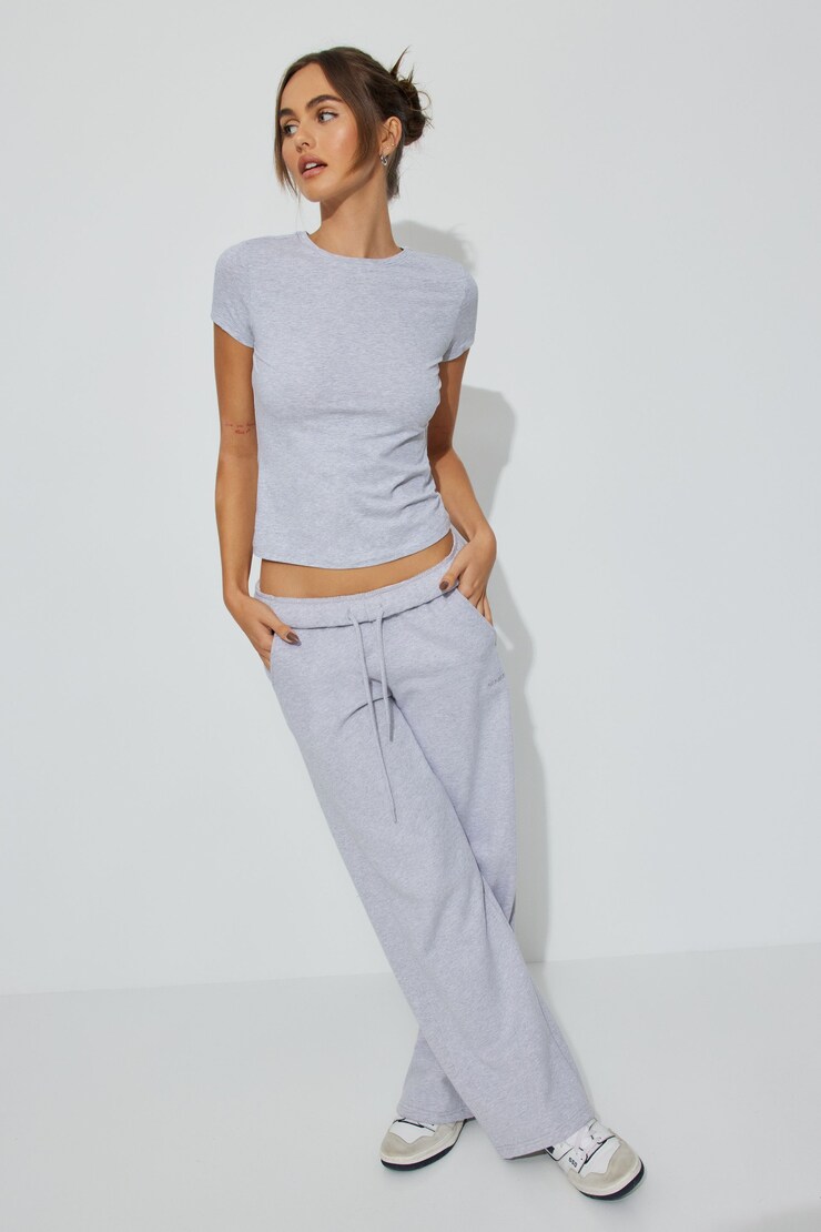 Estelle Longline Tee, Moonstone Grey Mix, large