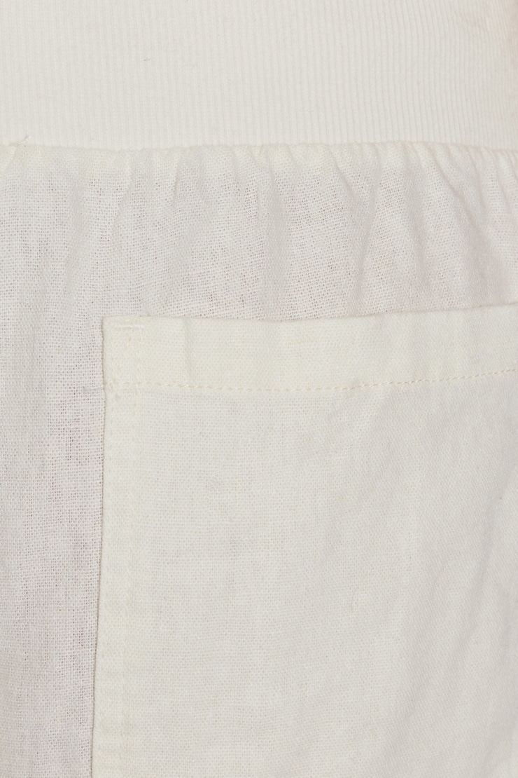 Linen Pull-On Shorts, Snow White, large
