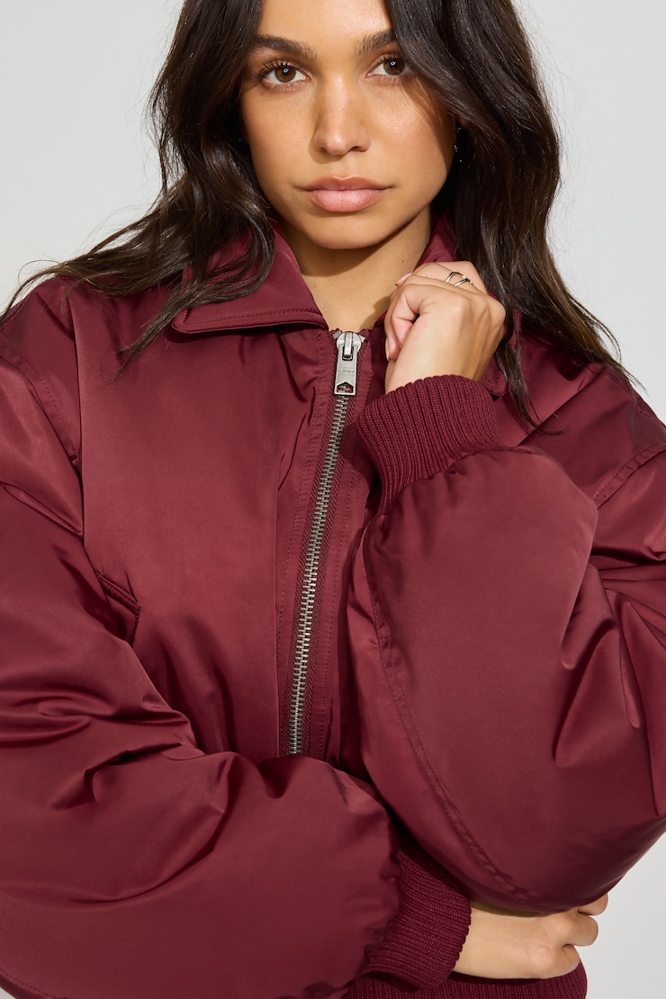 Bomber Jacket, Cabernet Red, large