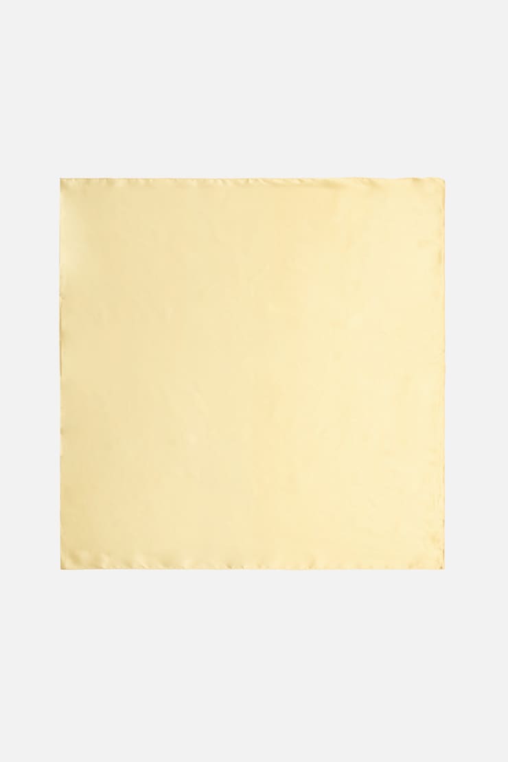Satin Feel Scarf Double Cream Yellow large
