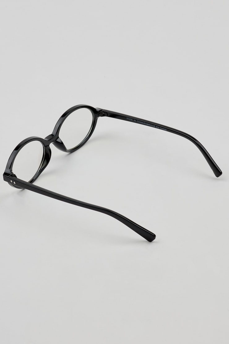 Slim Oval Blue Light Readers, Jet Black, large