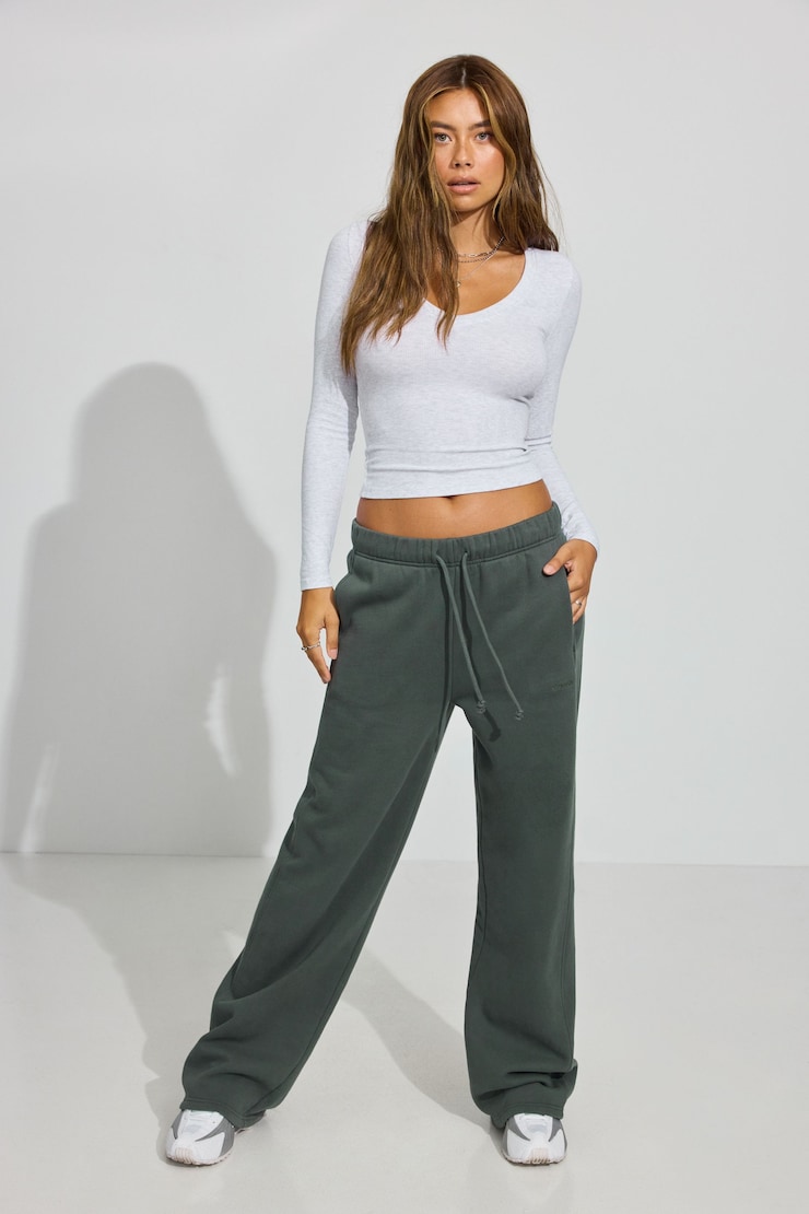 UltraFleece Straight Leg Sweatpants, Urban Chic Green, large