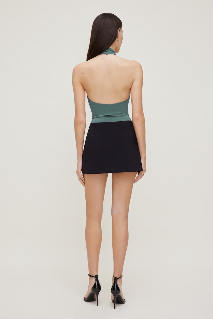 Justaucorps licou sculptant torsadé