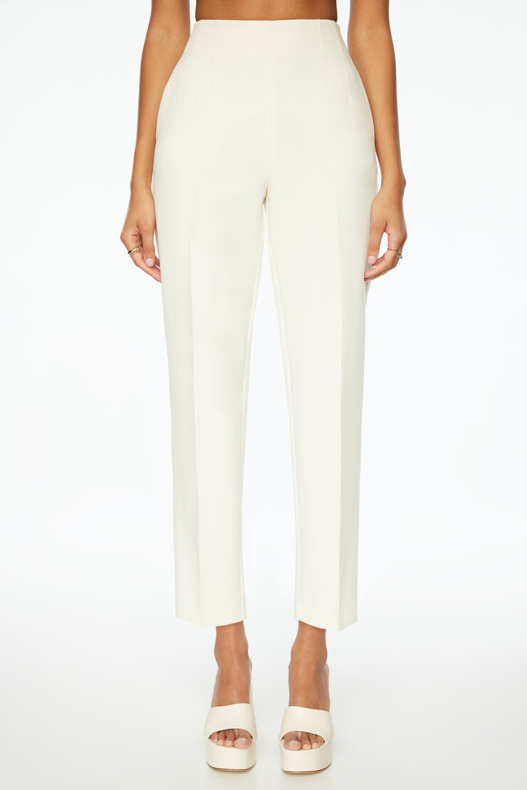 Kendall Side Zip Slim Pants  Sea Salt Beige large