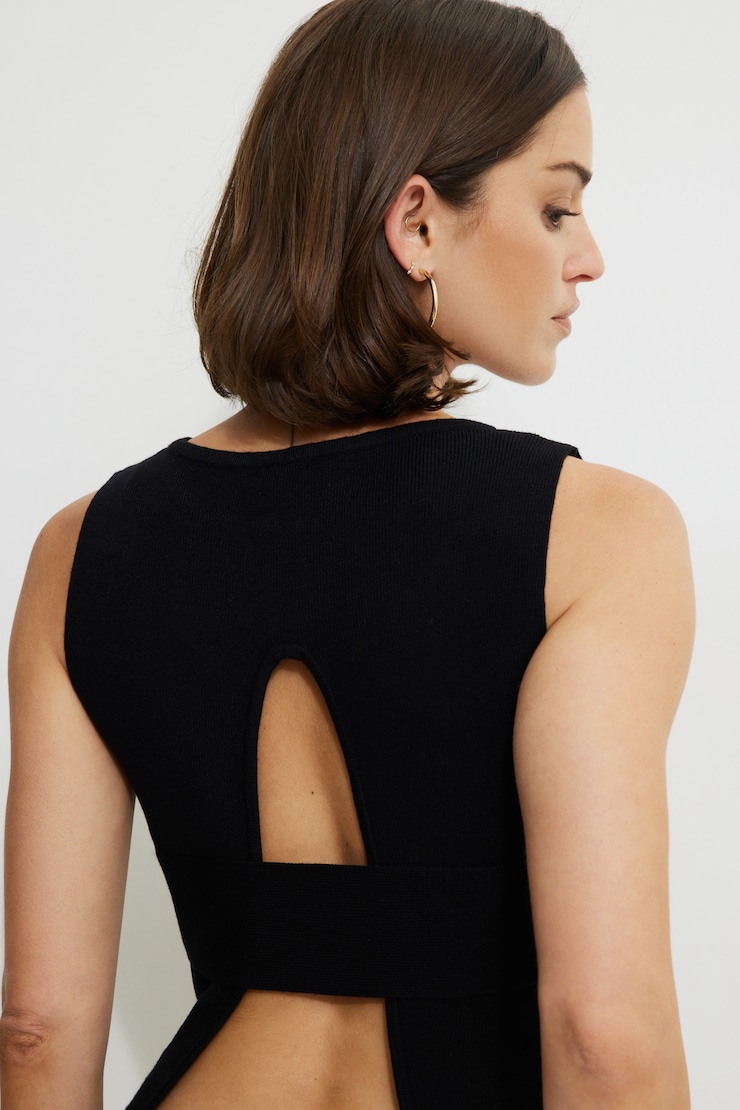 Camisole en tricot à dos ouvert