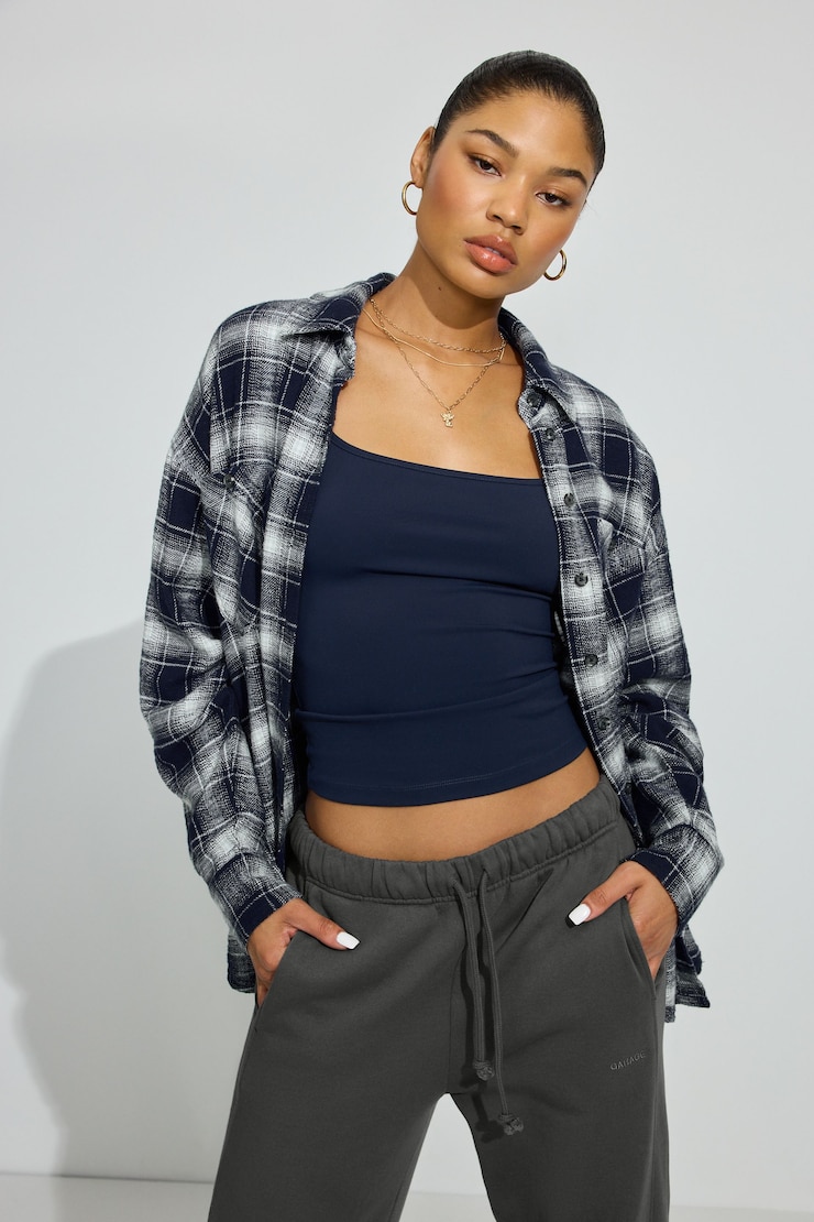 Noah Plaid Button-Up Shirt Blue | Garage