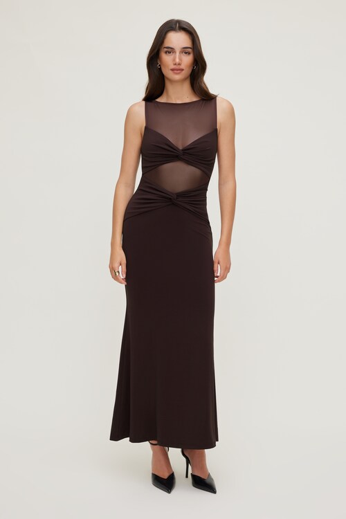 Julia Sculpt Maxi Dress Purple