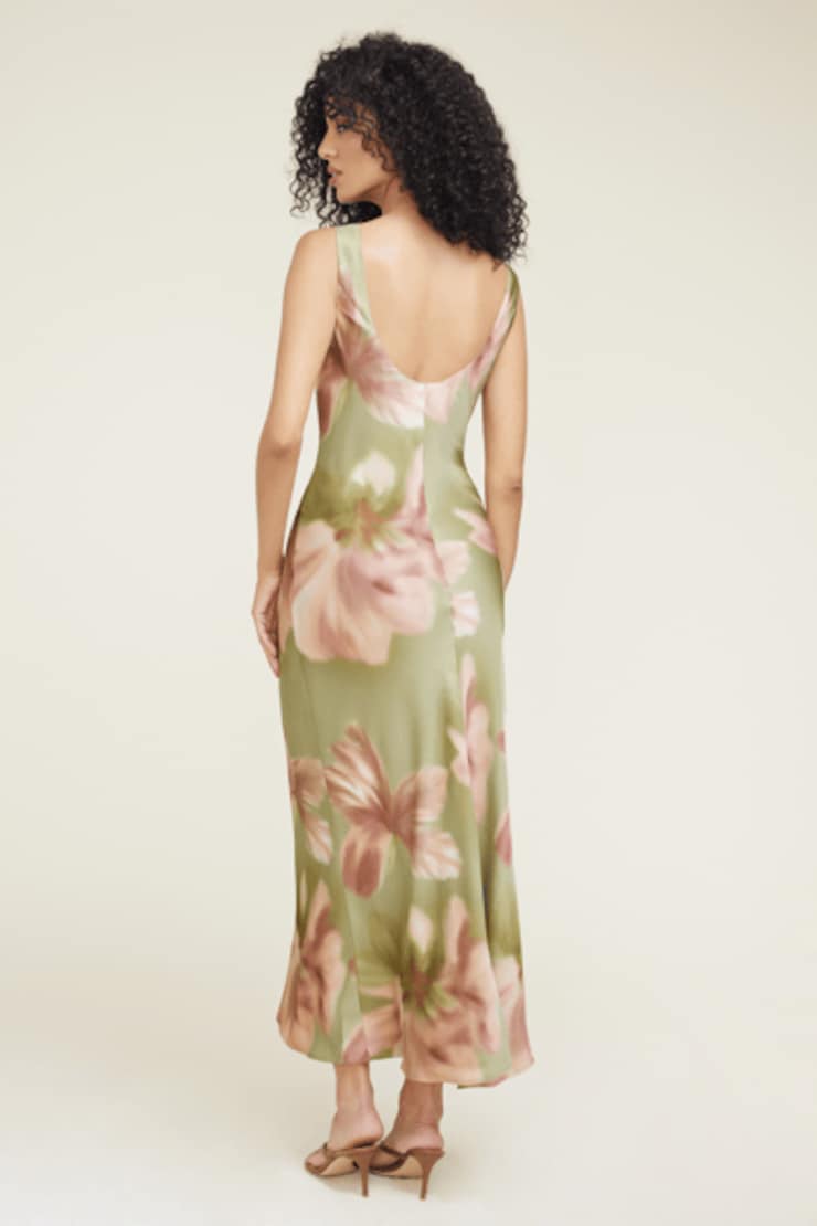 Liora Satin Maxi Slip Dress Pink Fern large