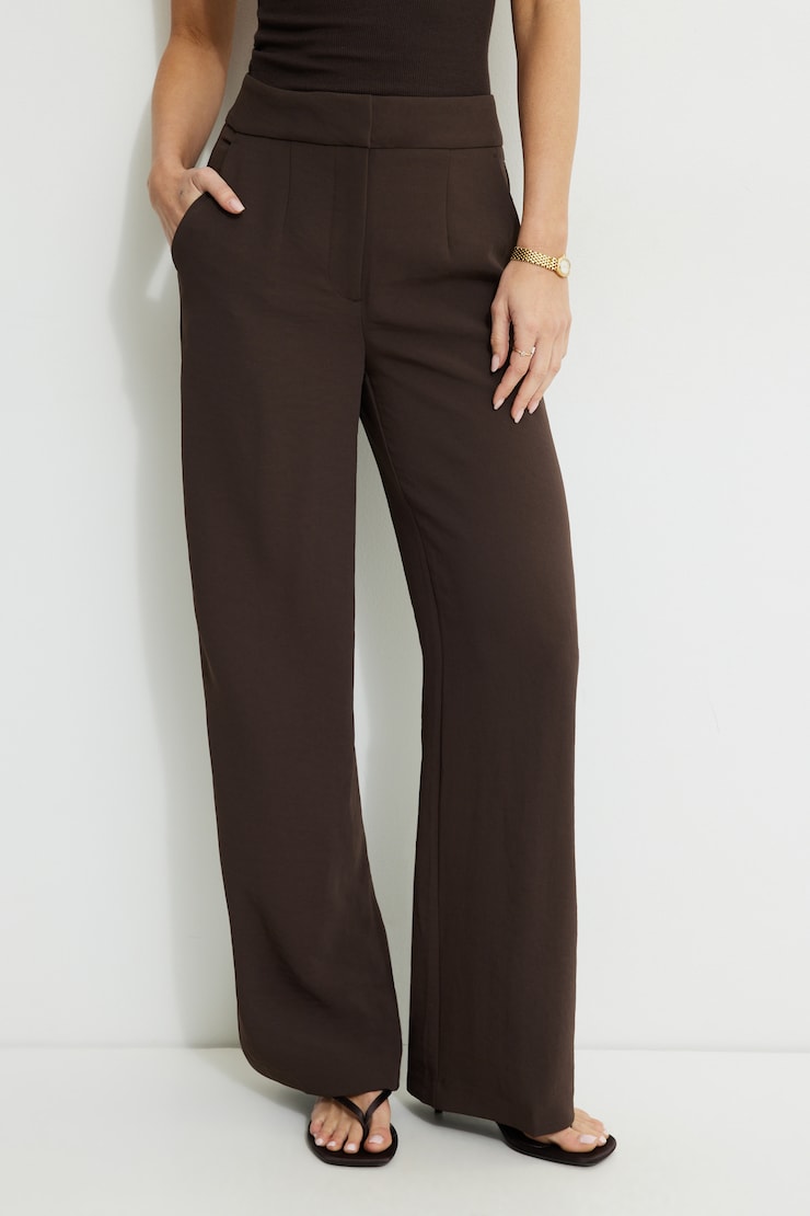 Yasmin Airflow Straight Leg Pants Java Brown large
