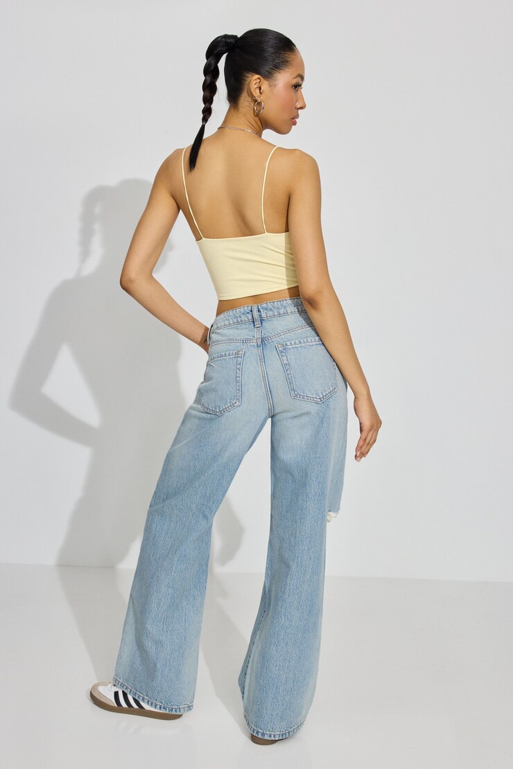 Wide Leg Jeans, Leonor Blue, large
