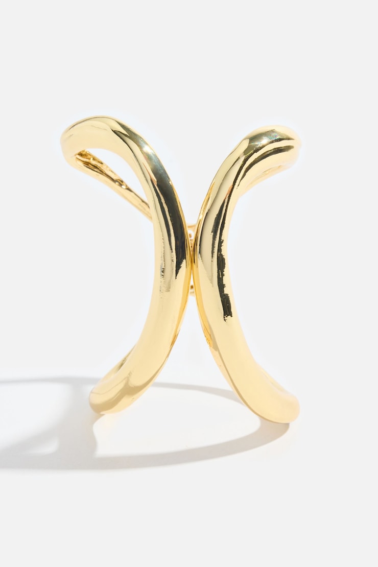 Open Curve Cuff Bracelet Gold large