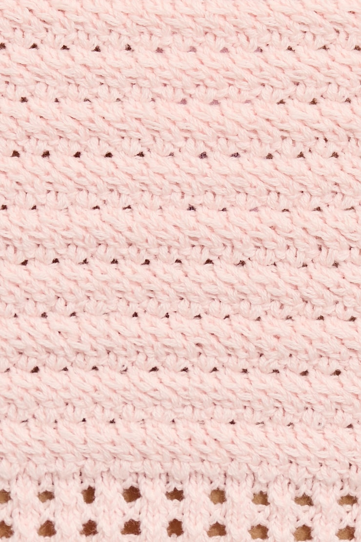 Crochet Tube Top, Chalk Pink, large