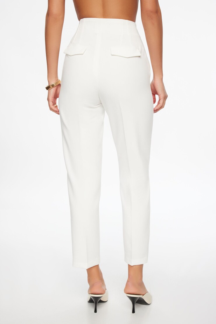 Kendall Slim Side Zip Pants Bright White large