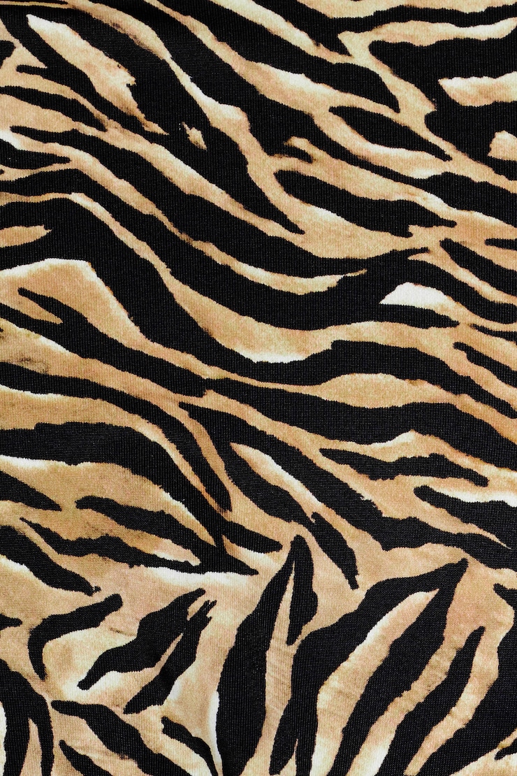 Ring Triangle Bikini Top, Tiger/Black, large