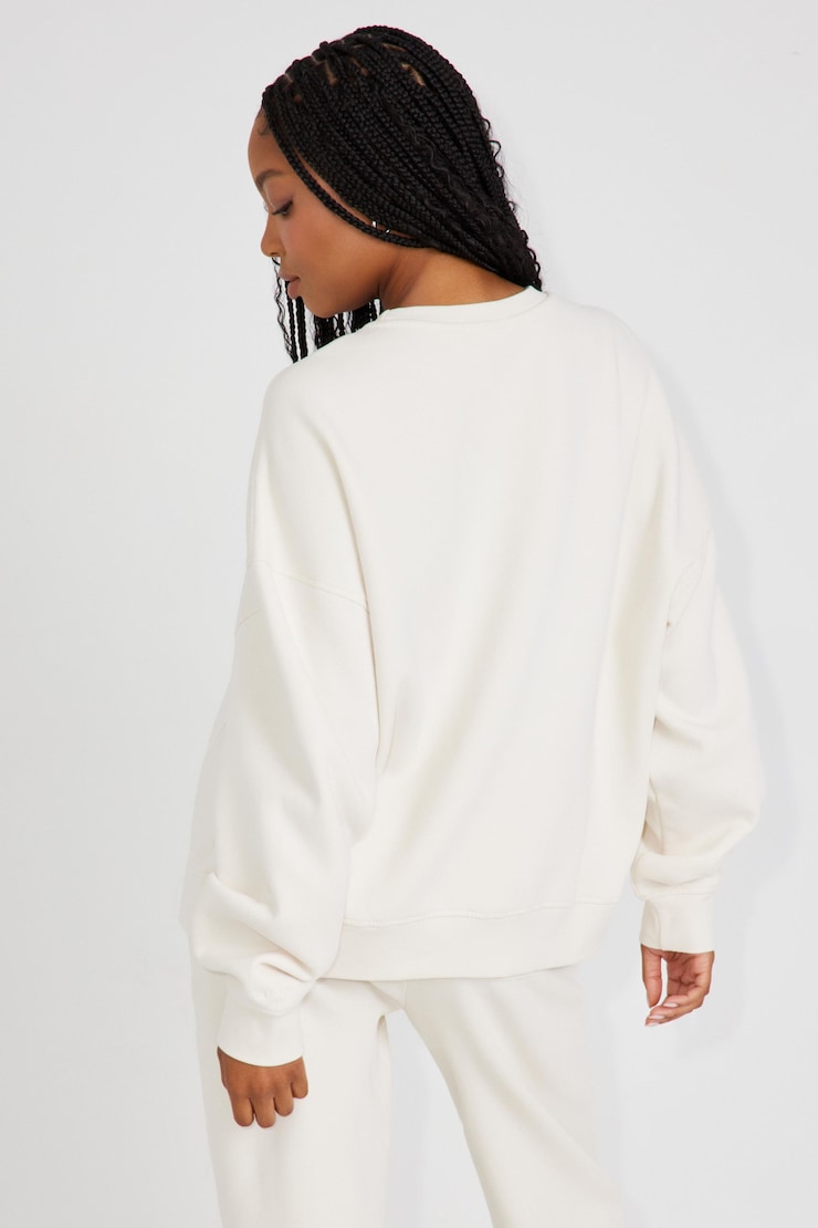 Elevated Crewneck Pocket Sweatshirt, Tofu Off-White, large