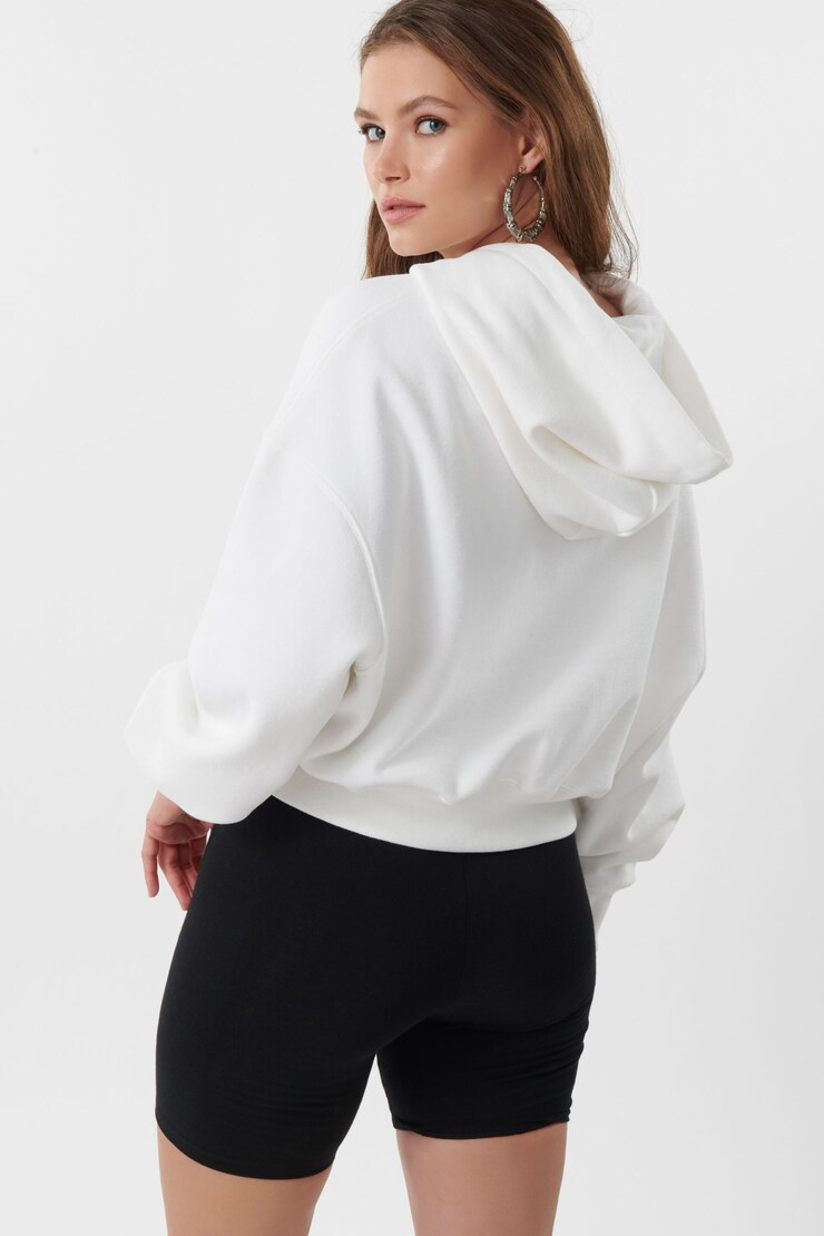 Meg Crop Hoodie, Bright White, large