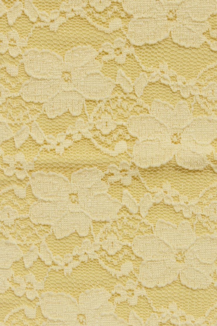 Lace Bustier Top, Anise Flower Yellow, large