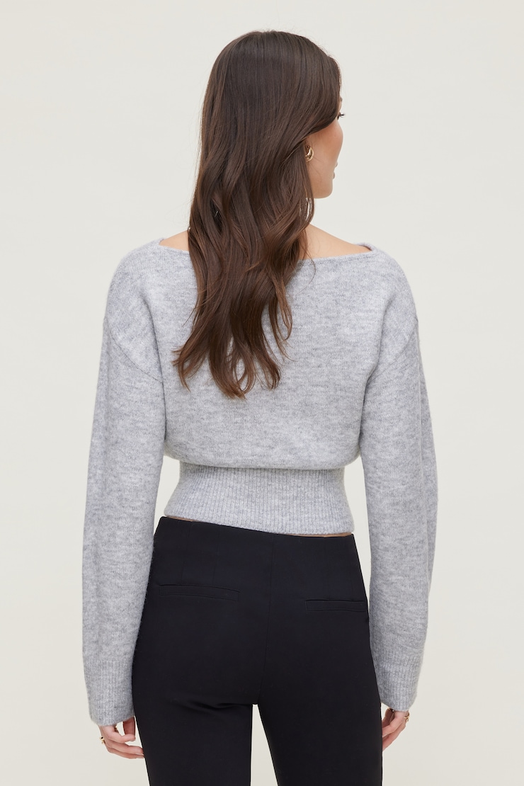 Juliet Cinched Boat Neck Sweater