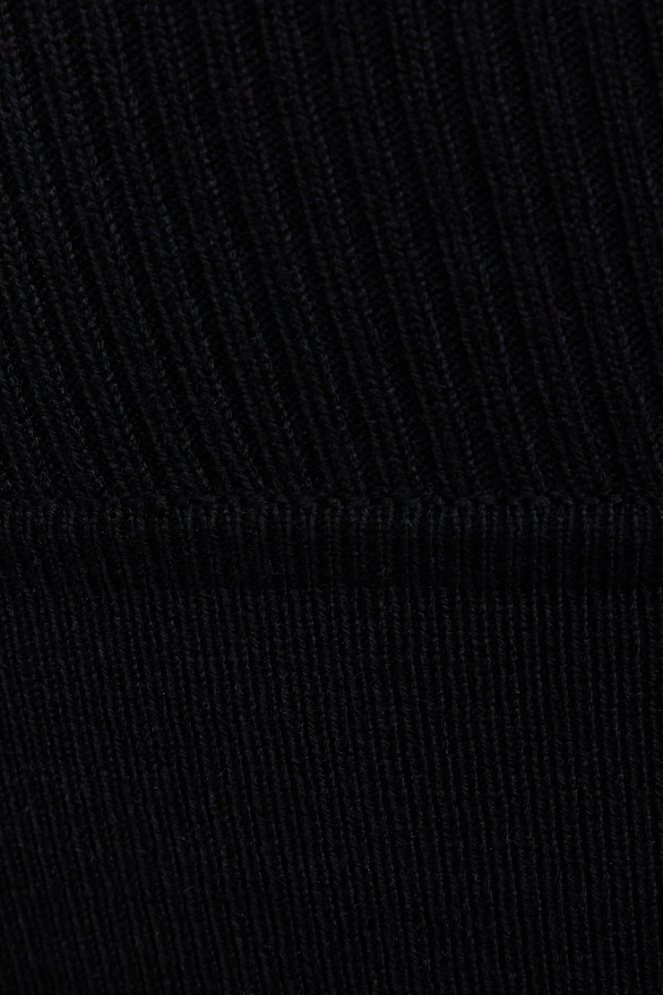 Knit Bralette Top, Jet Black, large
