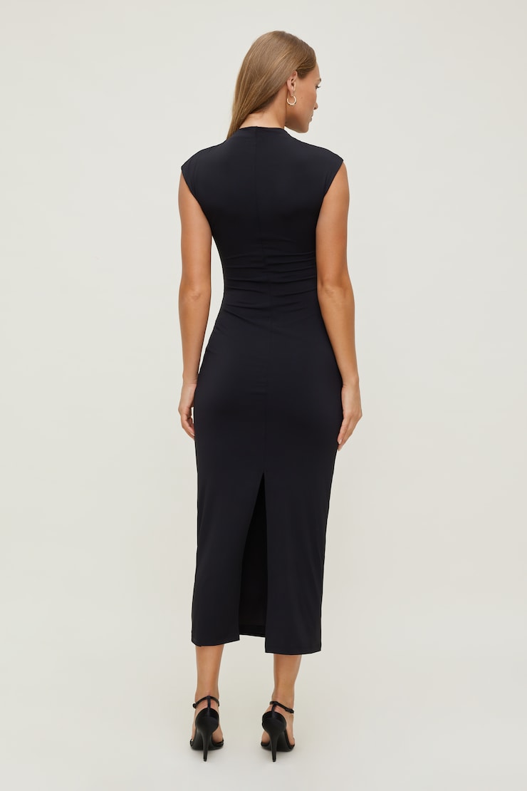 Bria Sculpt Maxi Dress Jet Black large
