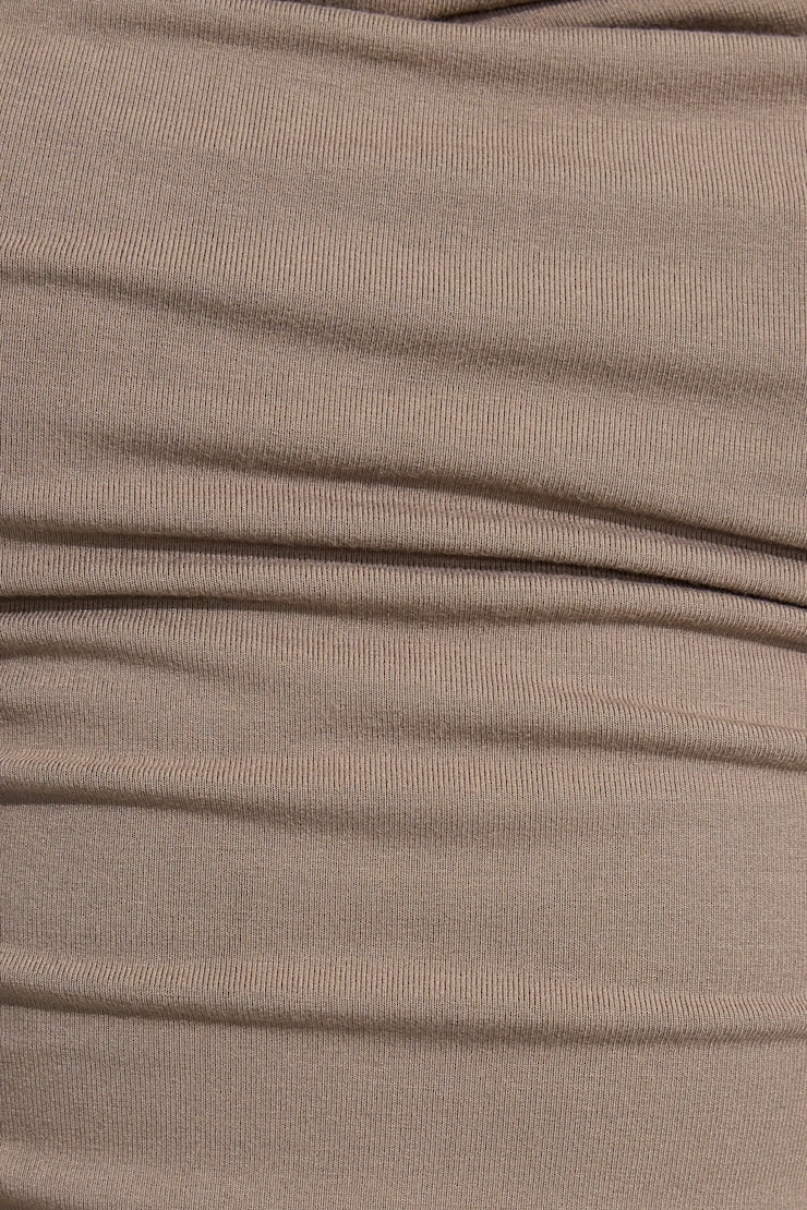 Cowl Strappy Back Top, Toasted Taupe, large