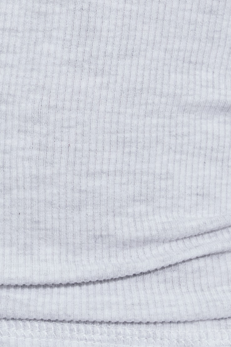 Ribbed Crewneck T-Shirt, Spring Grey Mix, large