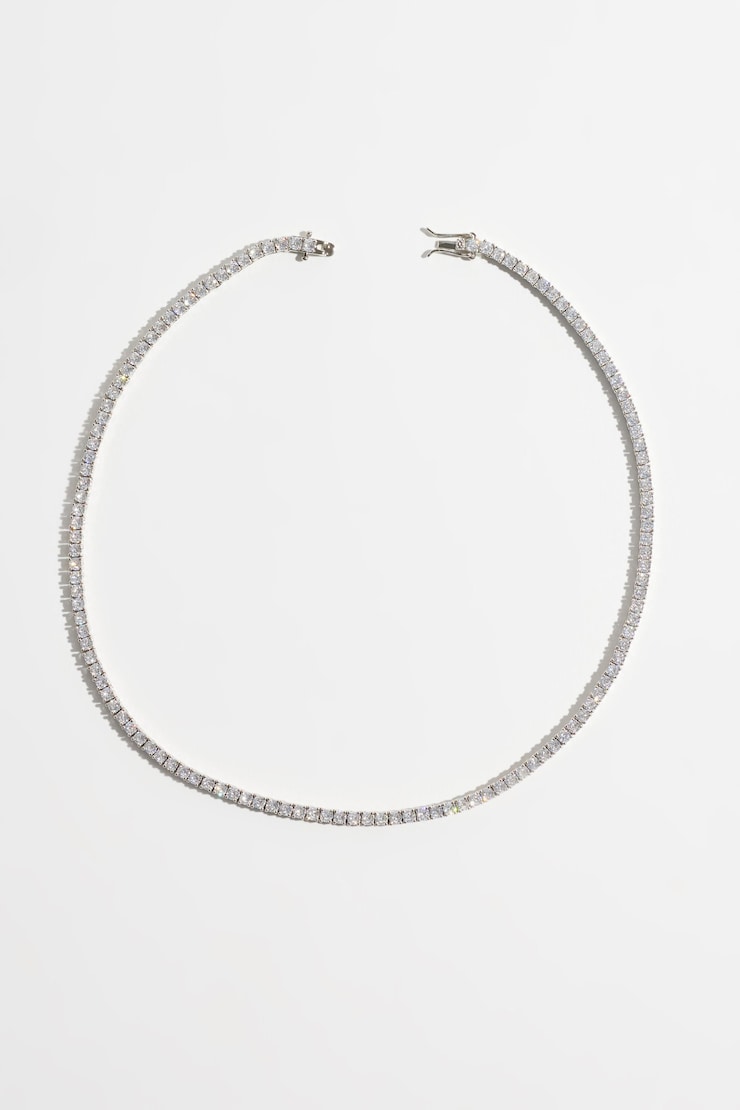 The Tennis Necklace Clear/Silver large