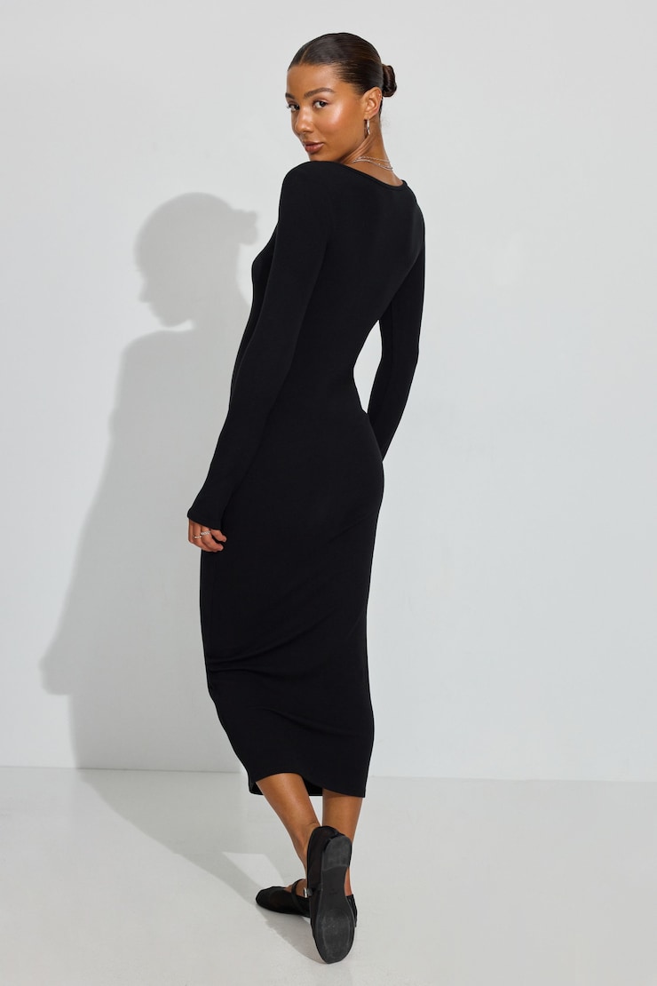 Stassi Keyhole Maxi Dress, Jet Black, large