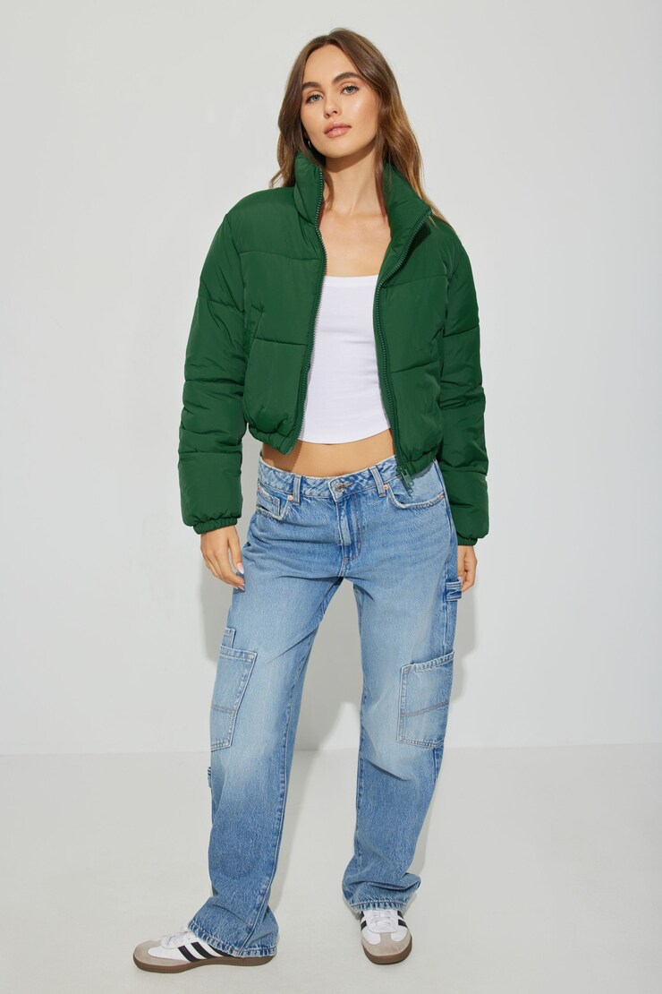 Mini Puff Jacket, Varsity Green, large