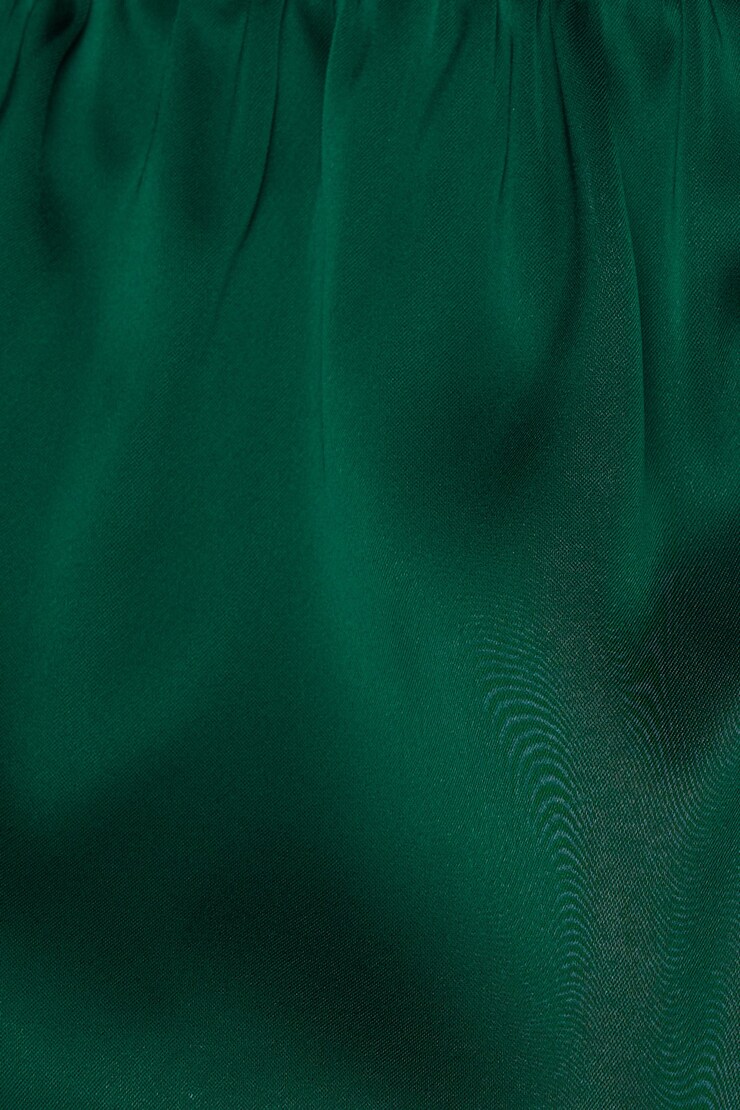 Haut satin à basque Vert joyau large