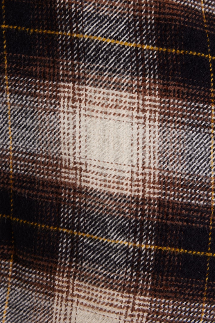 Parker Plaid Button-Up Shirt, Cocoa Brown Plaid, large