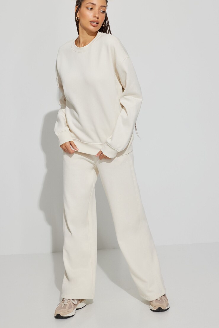 Elevated Crewneck Sweatshirt, Tofu Off-White, large