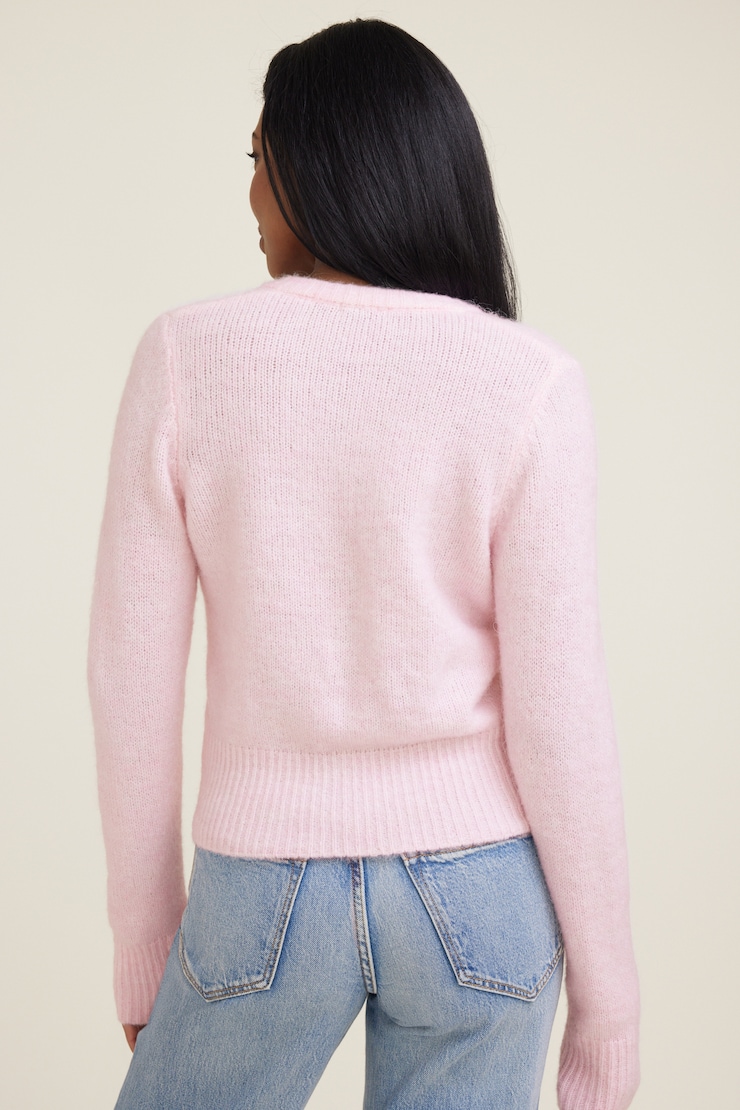 Amanda Hairy Crewneck Cardigan