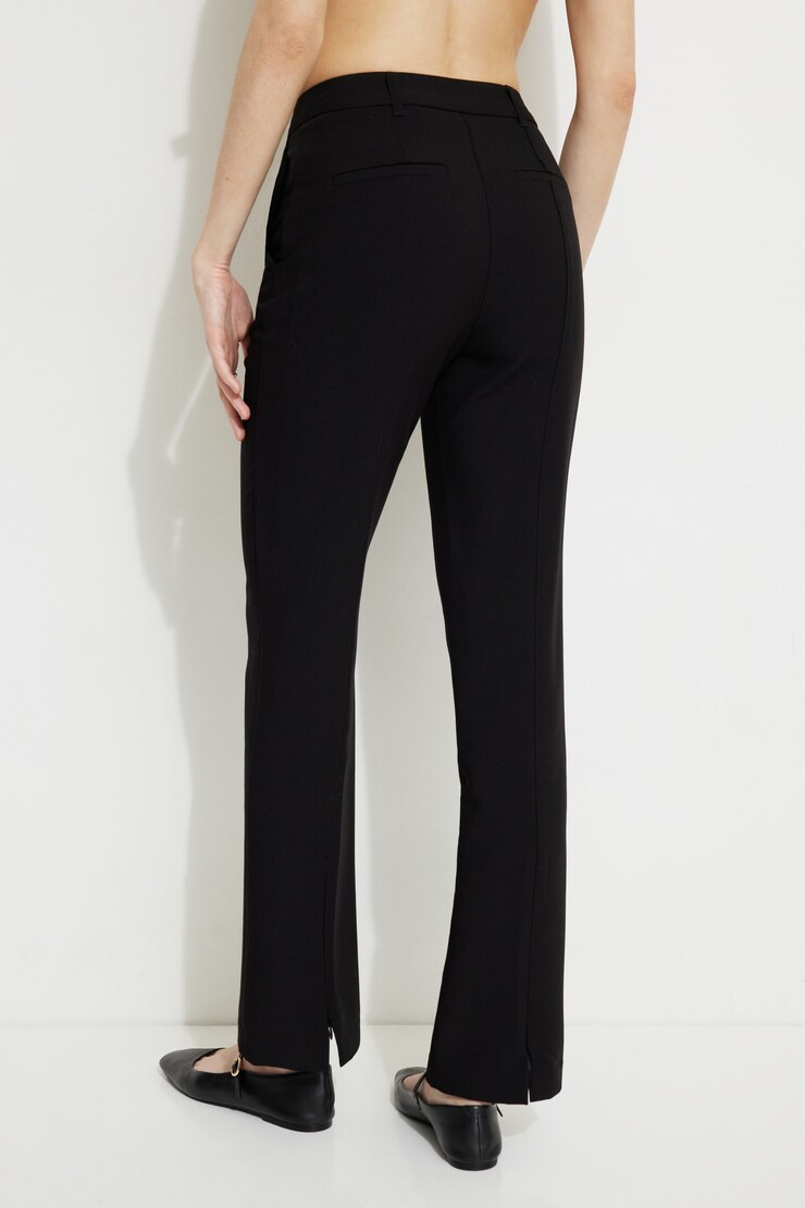 Slim Zip Hem Pants Black | Dynamite