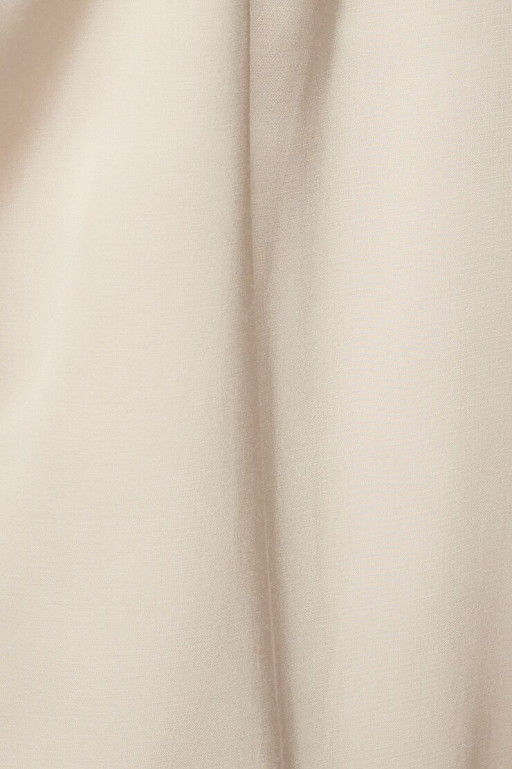 Matisse Slim Satin Button Up Shirt Polished Pearl Beige large