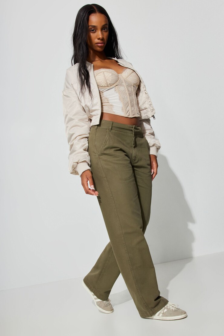 Ellis Slouchy Pant, Army Green, large