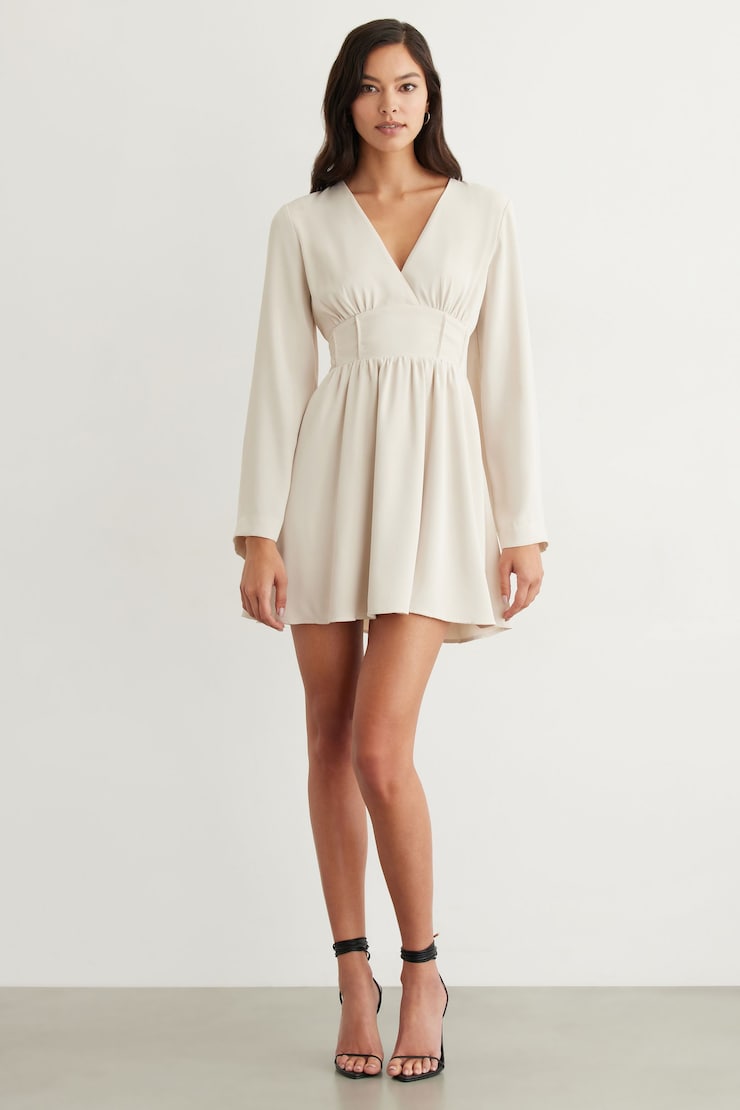 Robe évasée à manches longues Flora