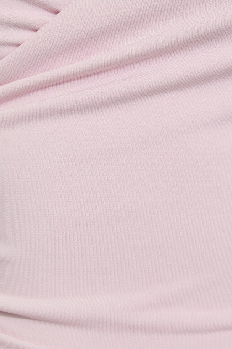 Crossover Shirred Cami Top, Light Pink, large